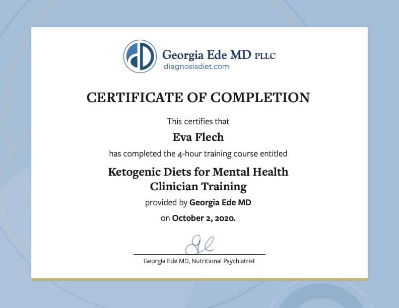 Georgia Ede certificate EvaFlech